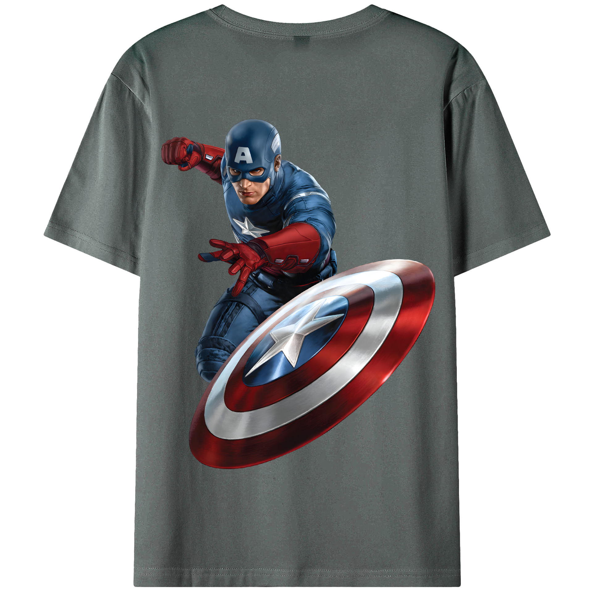 （画像用） アベンジャーズ The Avengers 綿100％半袖Tシャツ（背面プリント）